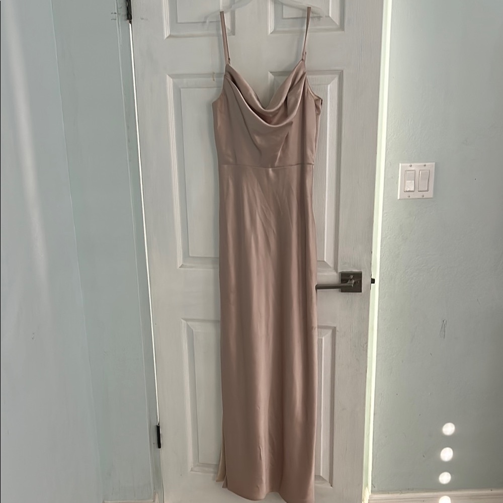 Revelry Cream Sleeveless Cowl Neck Maxi Gown